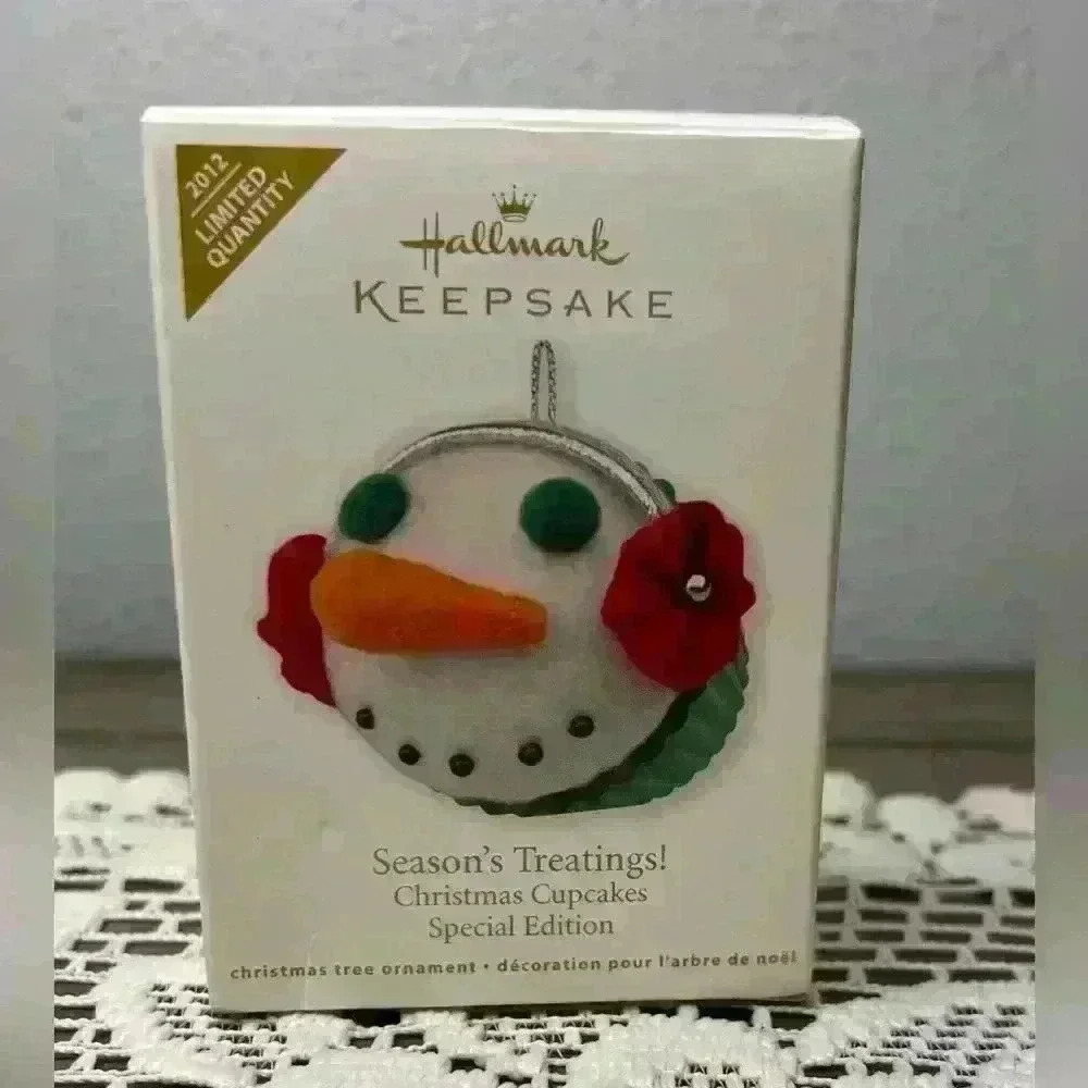 Hallmark NEW 2012 Season's Treatings Special Edition Christmas Cupcakes Ornament